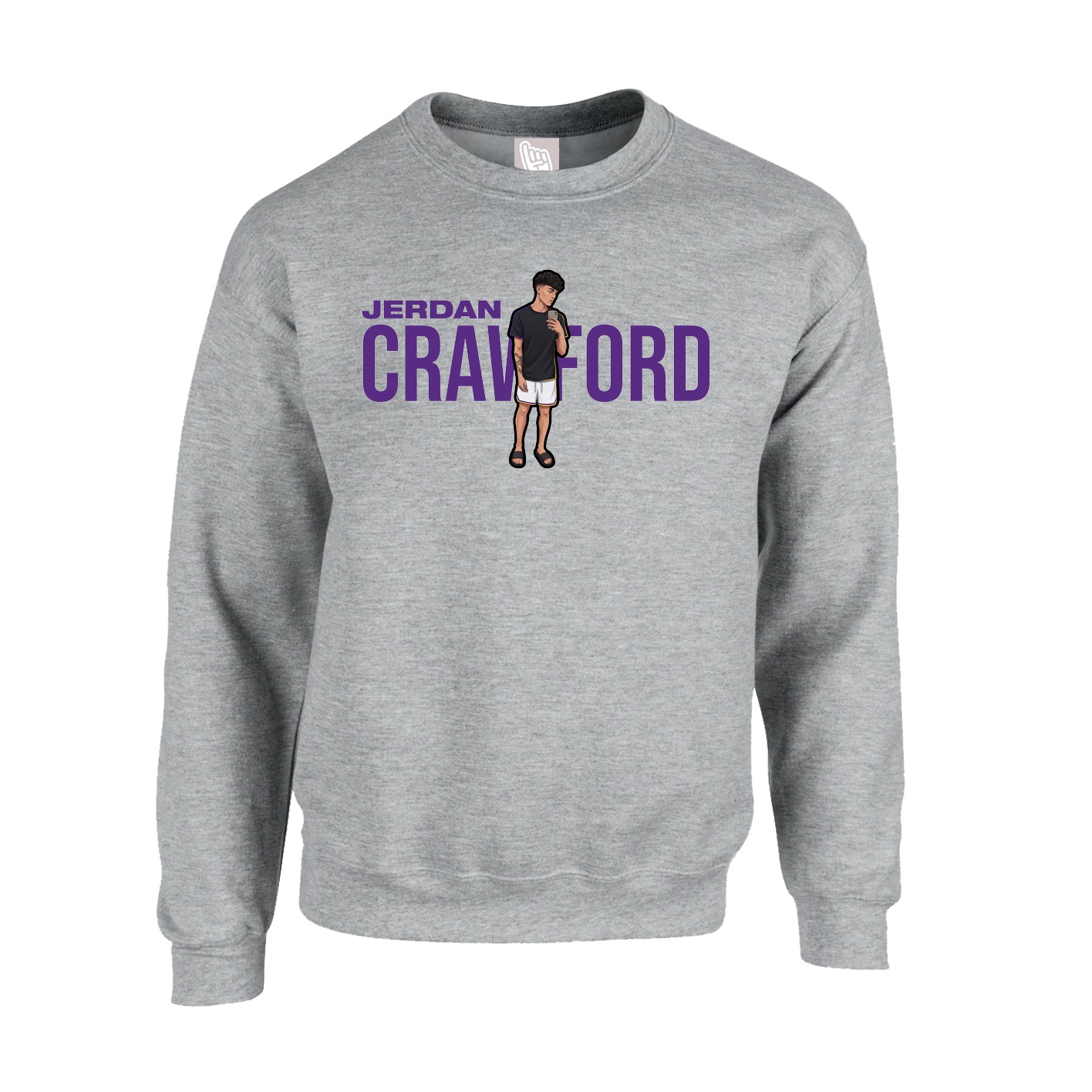 Fleece Crew — Player Name in Grey