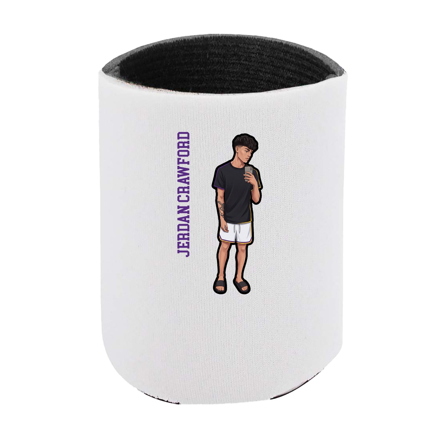Can Holder — Name Vertical in White