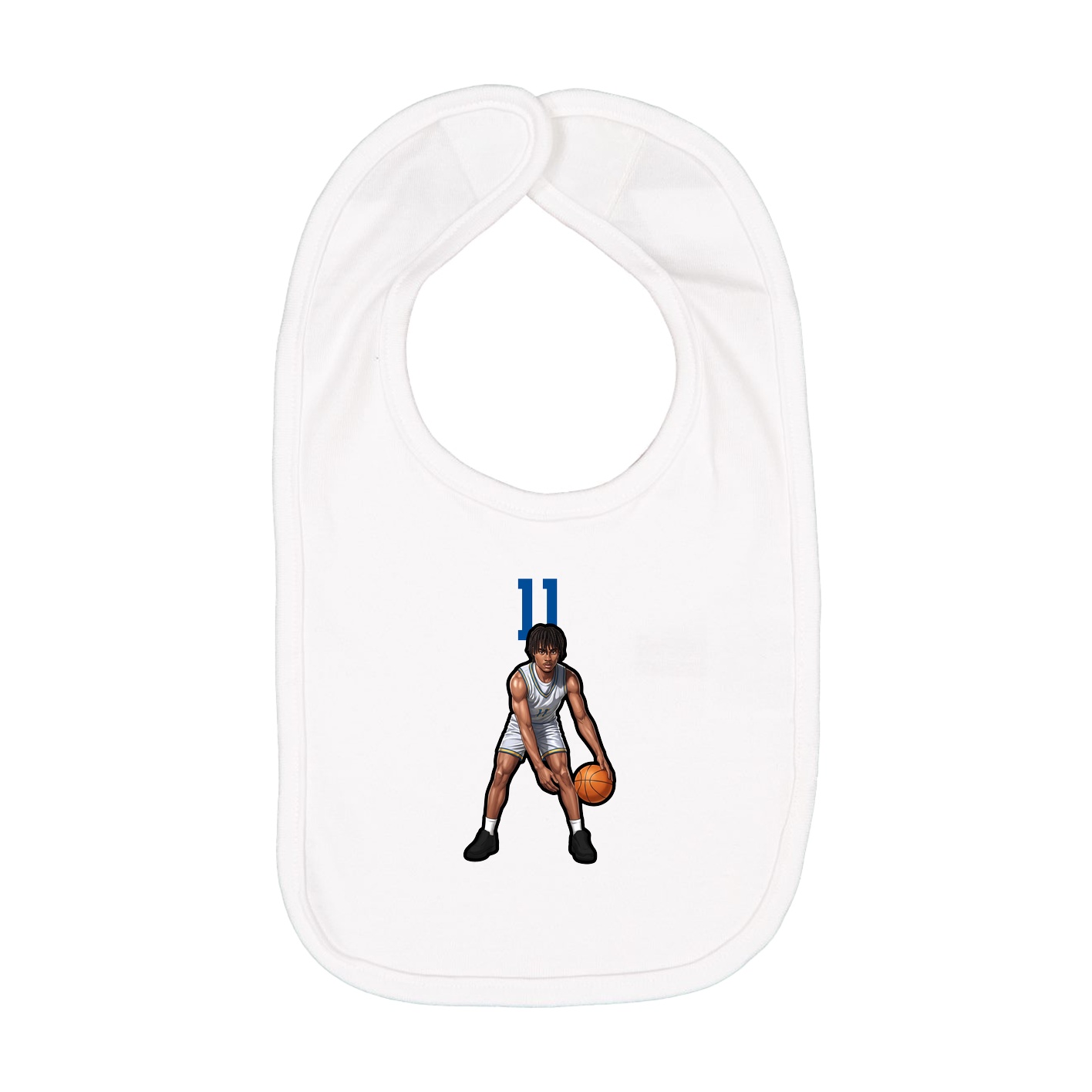 Infant Bib — Number Top in White