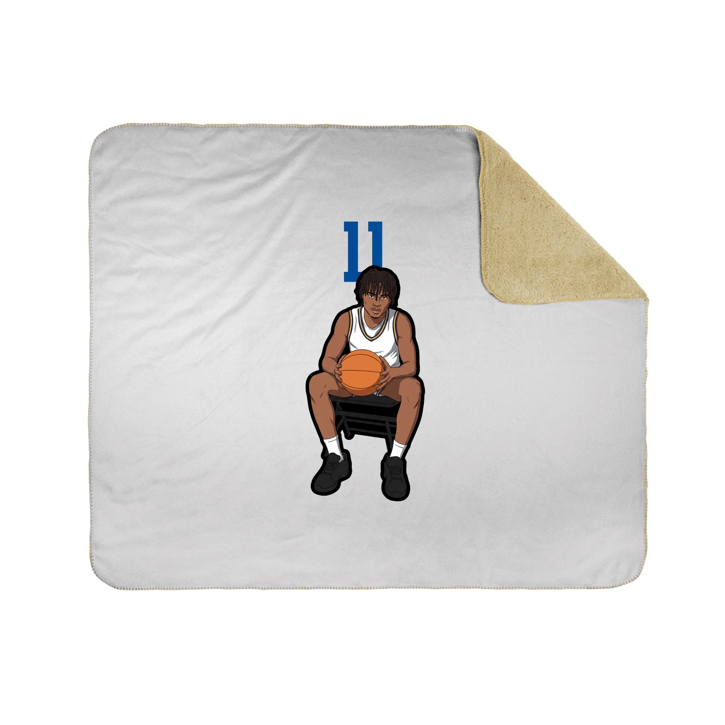 Throw Blanket — Number Top in White