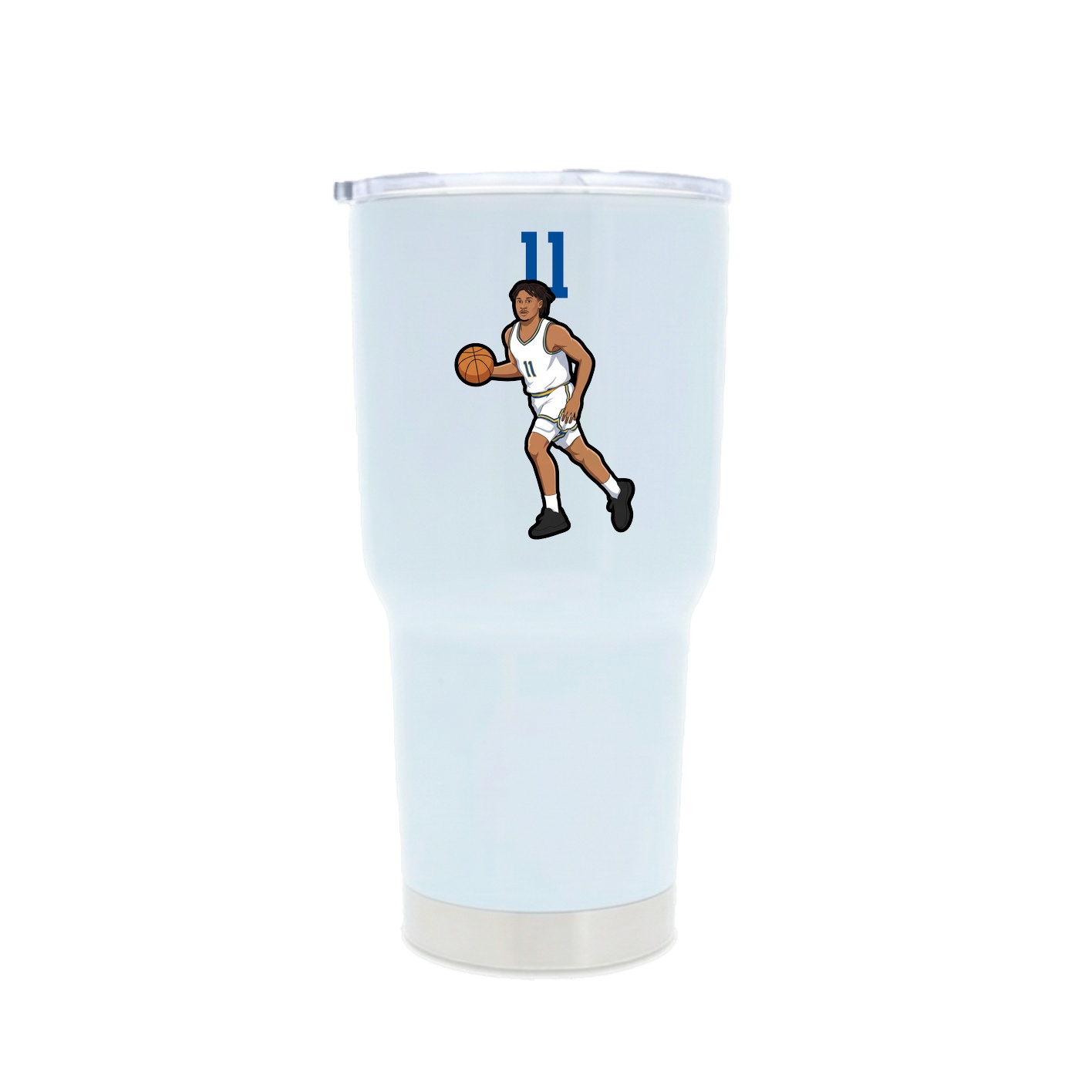 30oz Stainless Steel Tumbler — Number Top in White