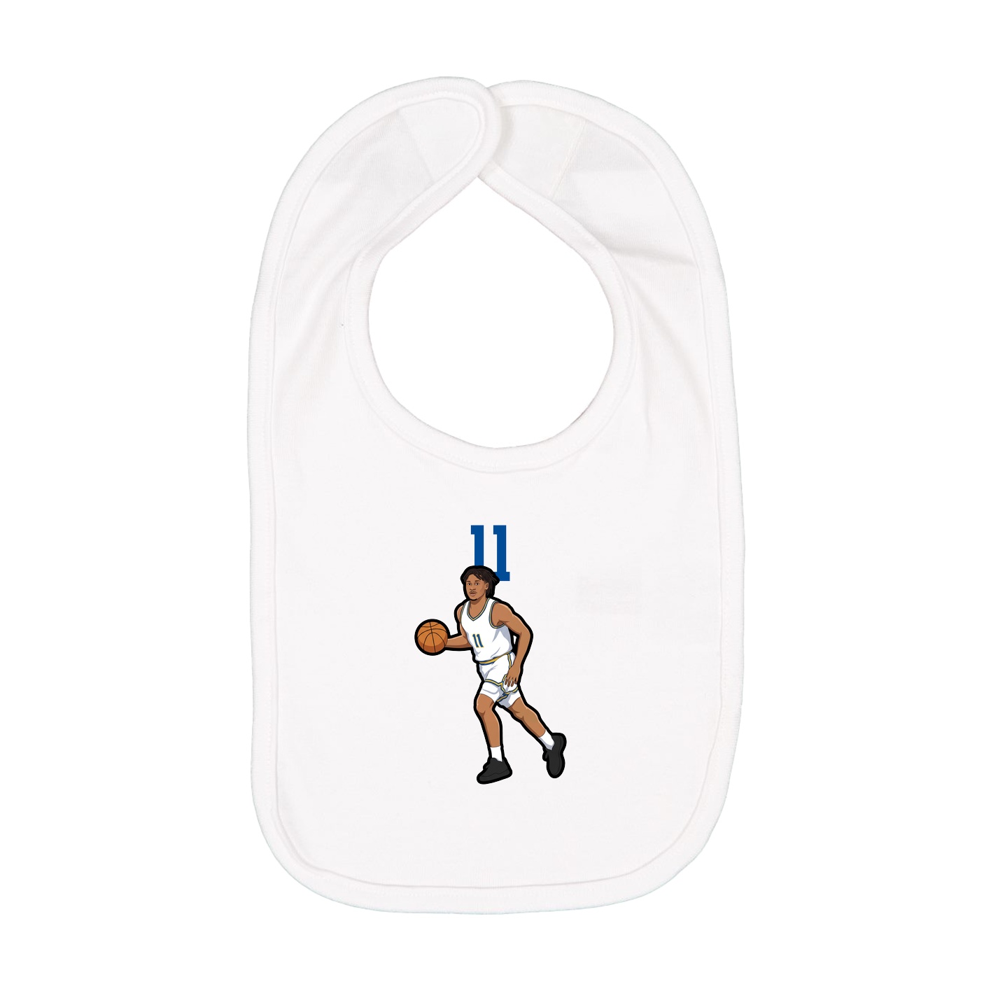 Infant Bib — Number Top in White