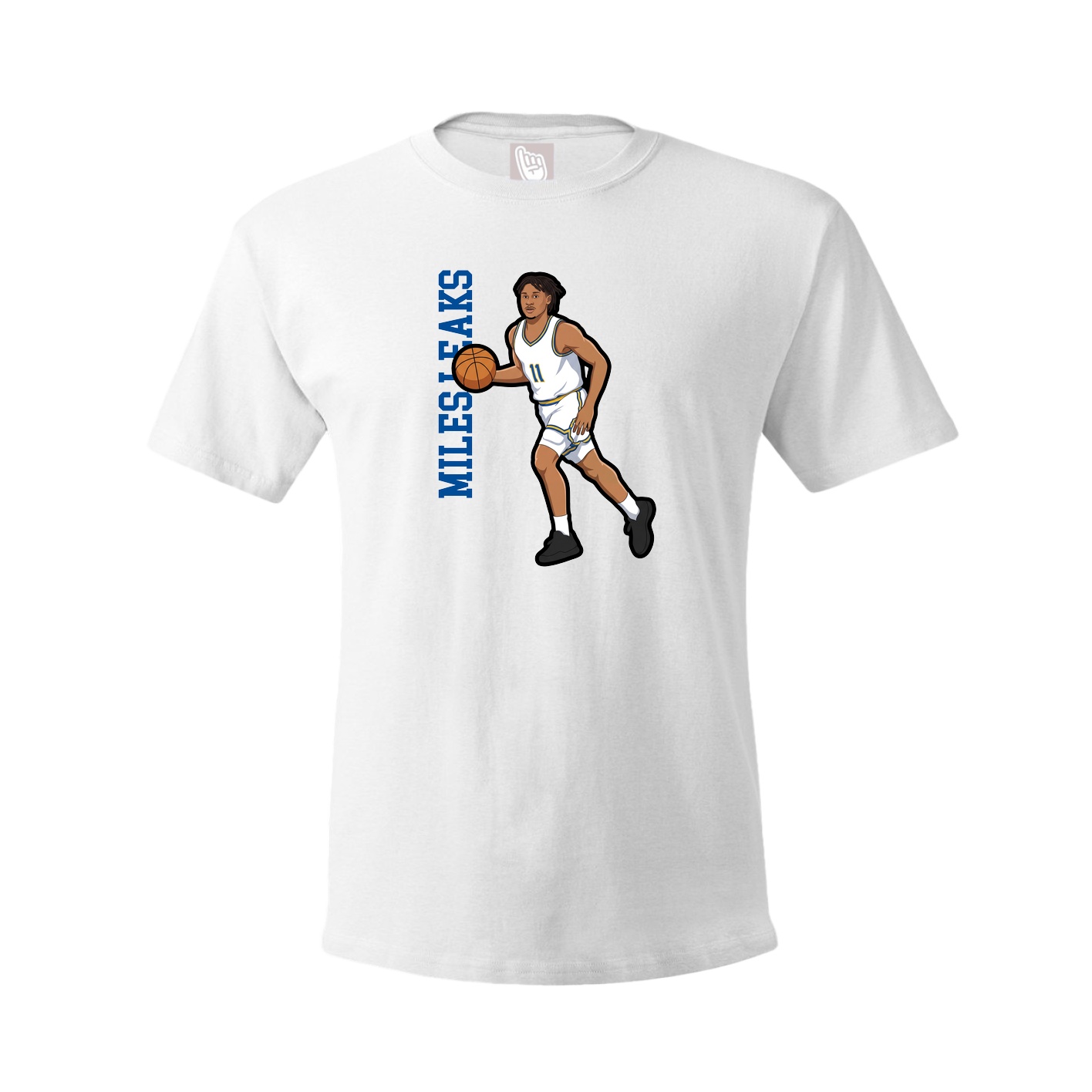Tee — Name Vertical in White