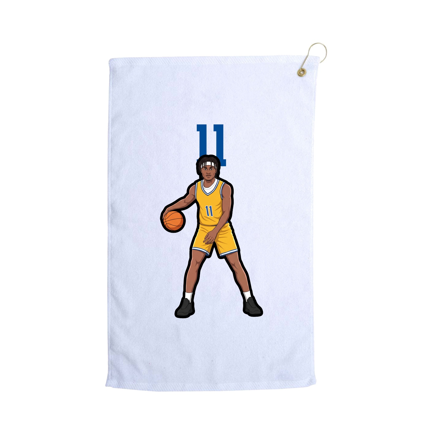 Golf Towel — Number Top in White