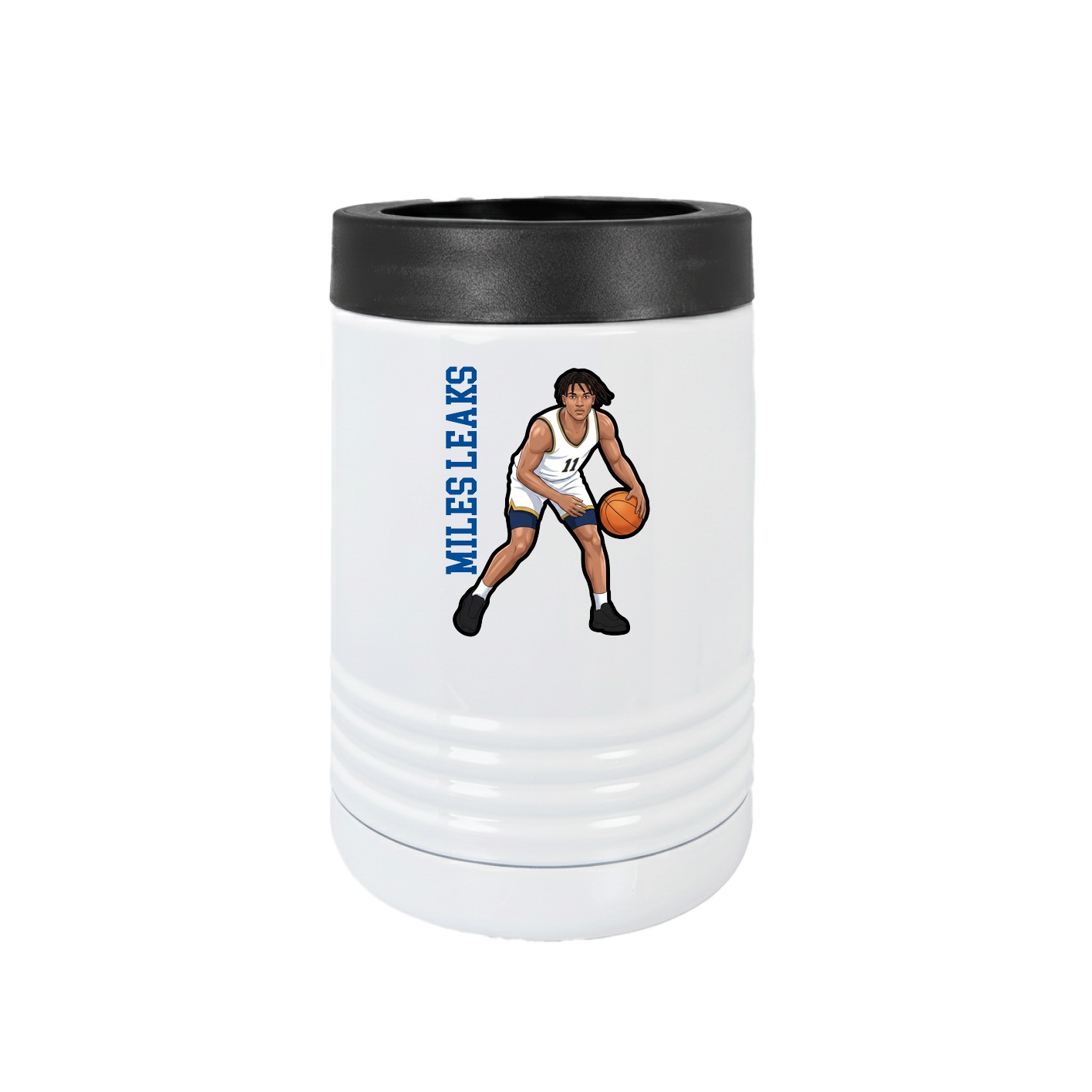 Beverage Holder — Name Vertical in White