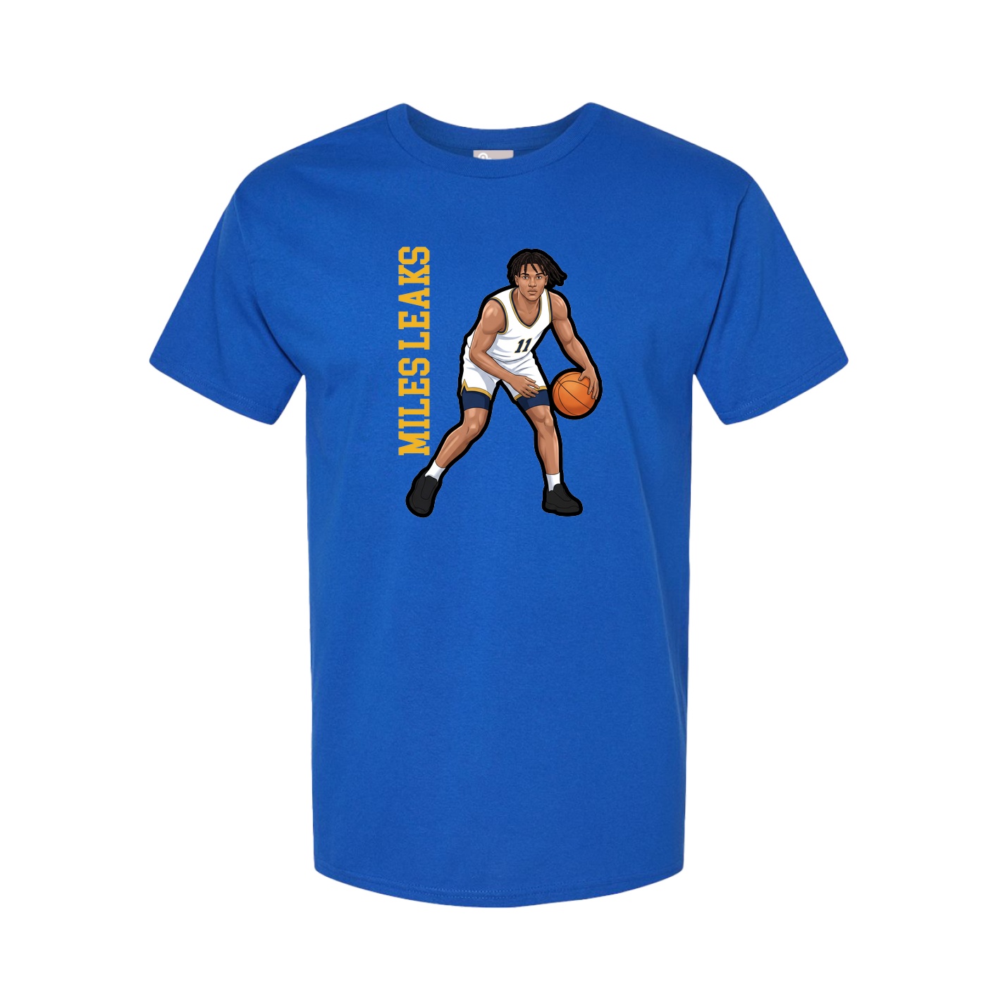 Youth Tee — Name Vertical in Royal