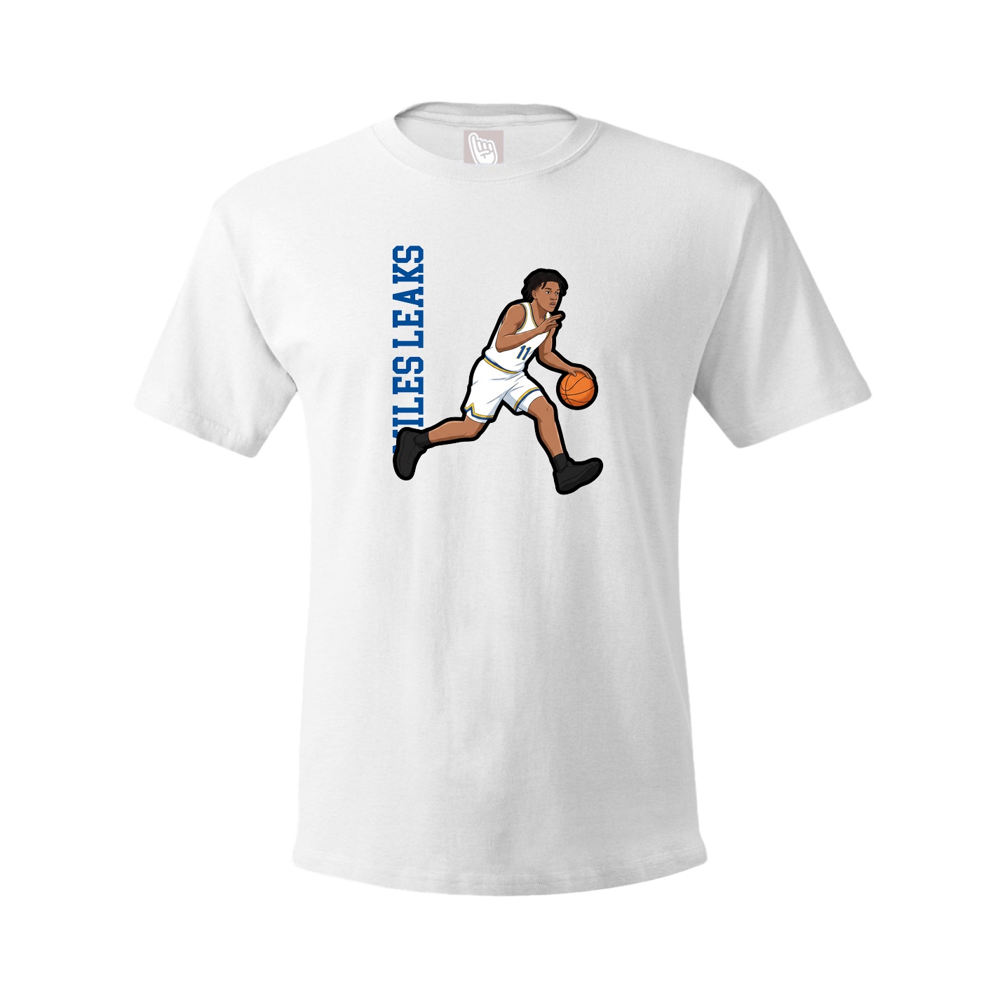 Youth Tee — Name Vertical in White