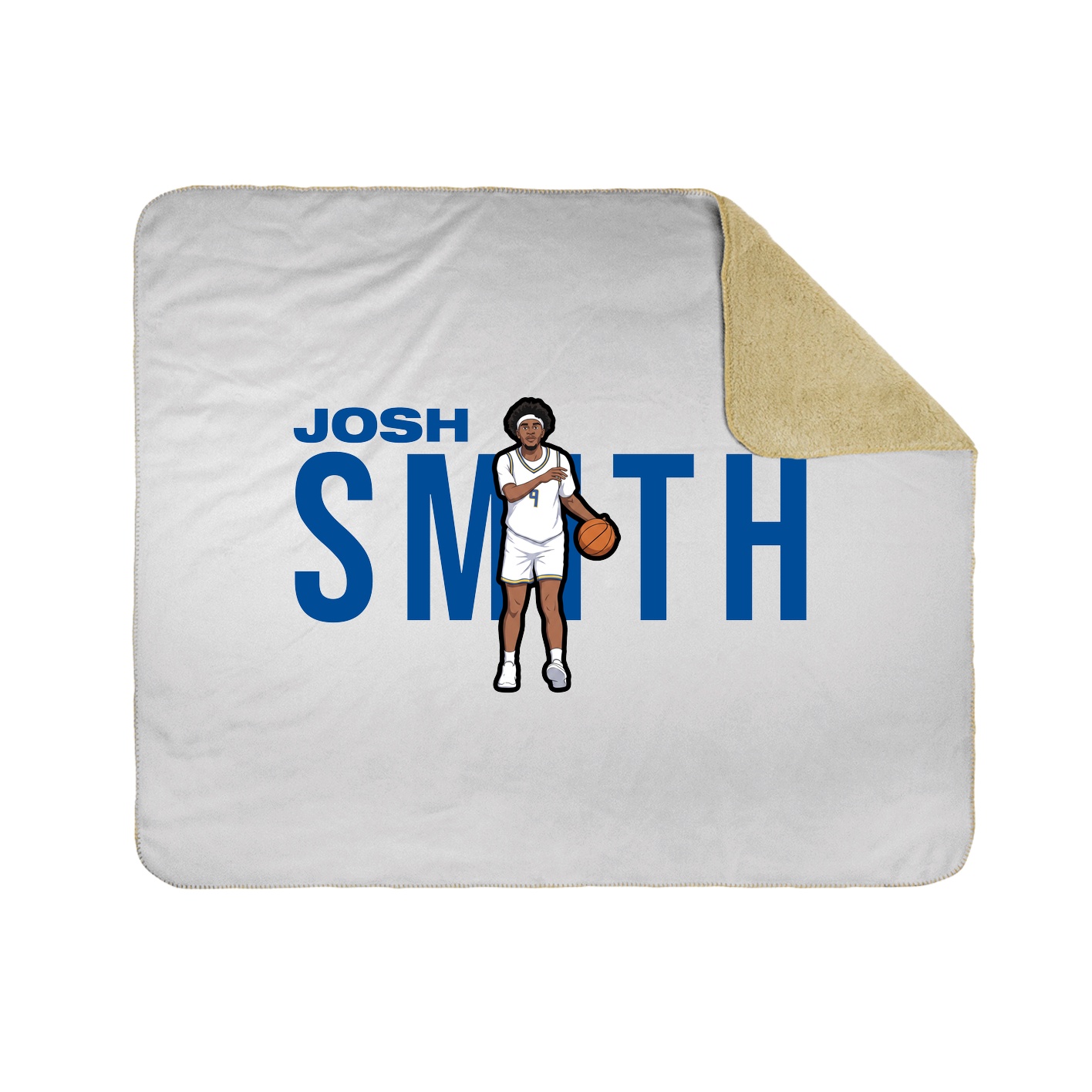 Throw Blanket — Player Name in White