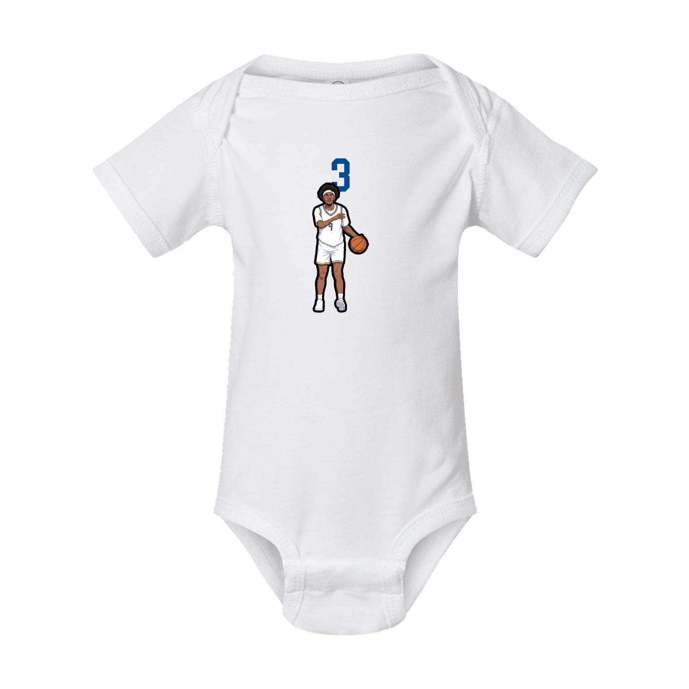 Baby Onesie — Number Top in White