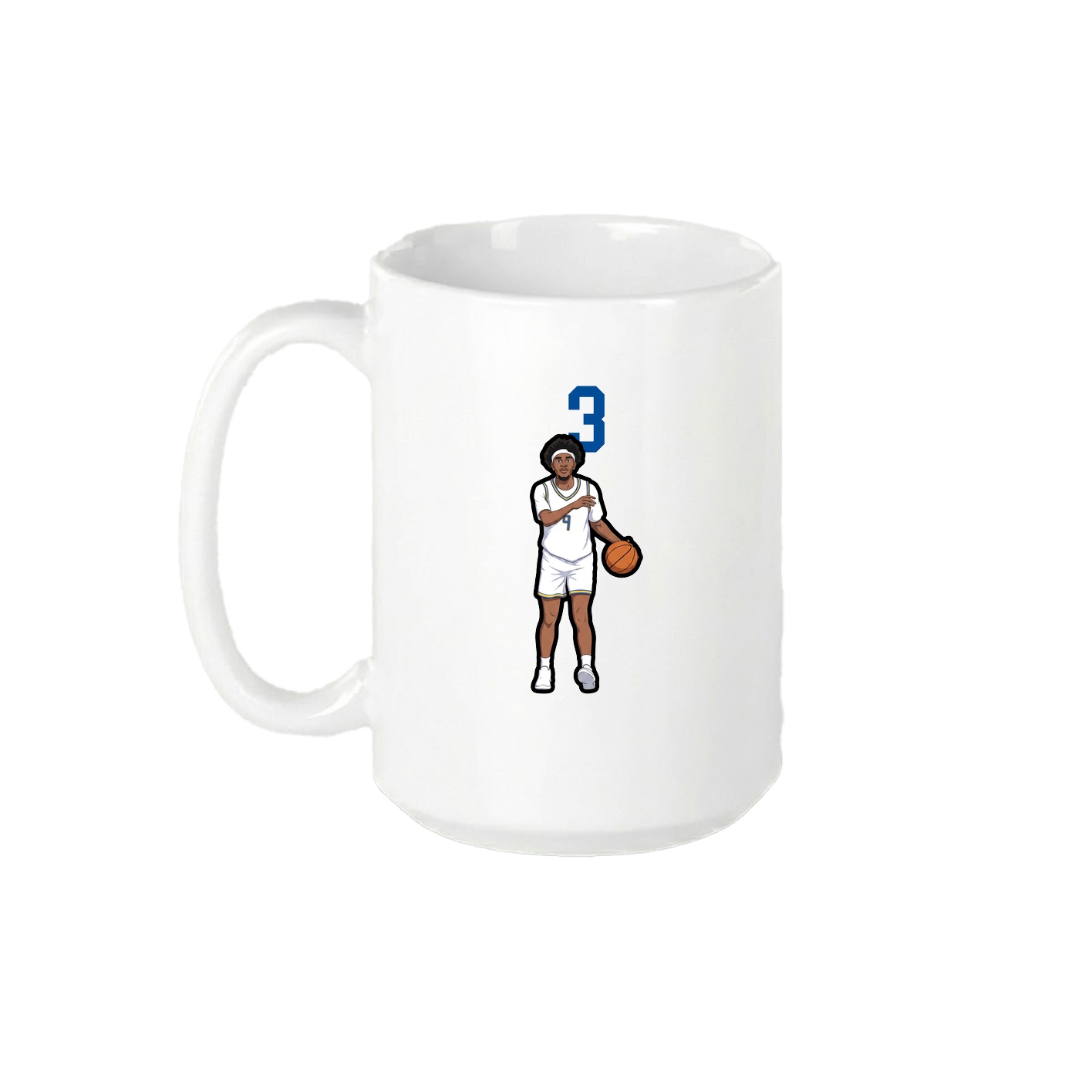 15oz Coffee Mug — Number Top in White