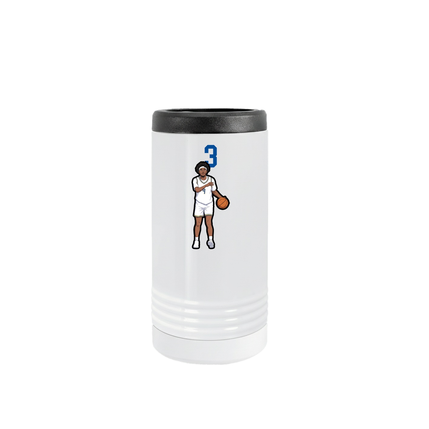Slim Beverage Holder — Number Top in White