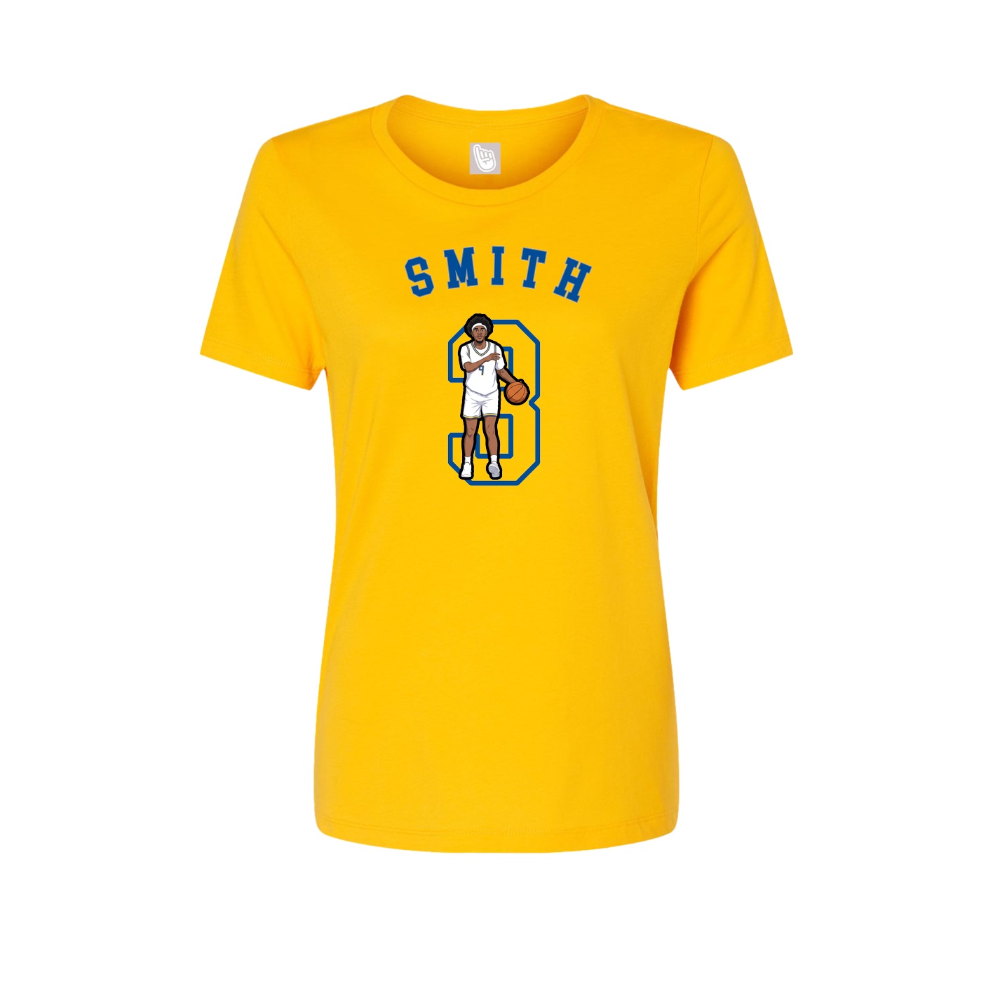 Fitted Women's Tee — Shirsey Arch in Gold