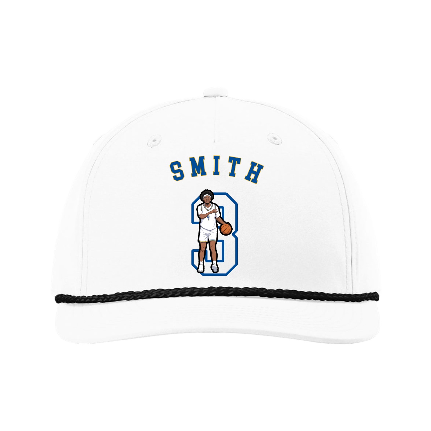 Five-Panel Classic Rope Cap — Shirsey Arch in White