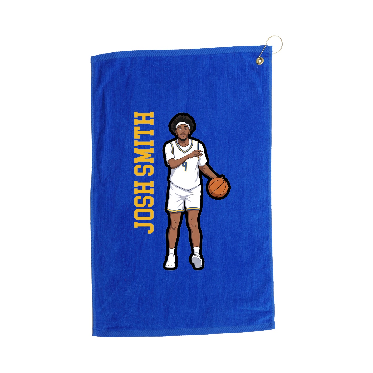 Golf Towel — Name Vertical in Royal