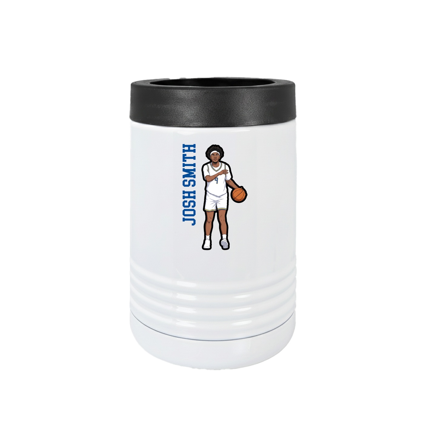 Beverage Holder — Name Vertical in White