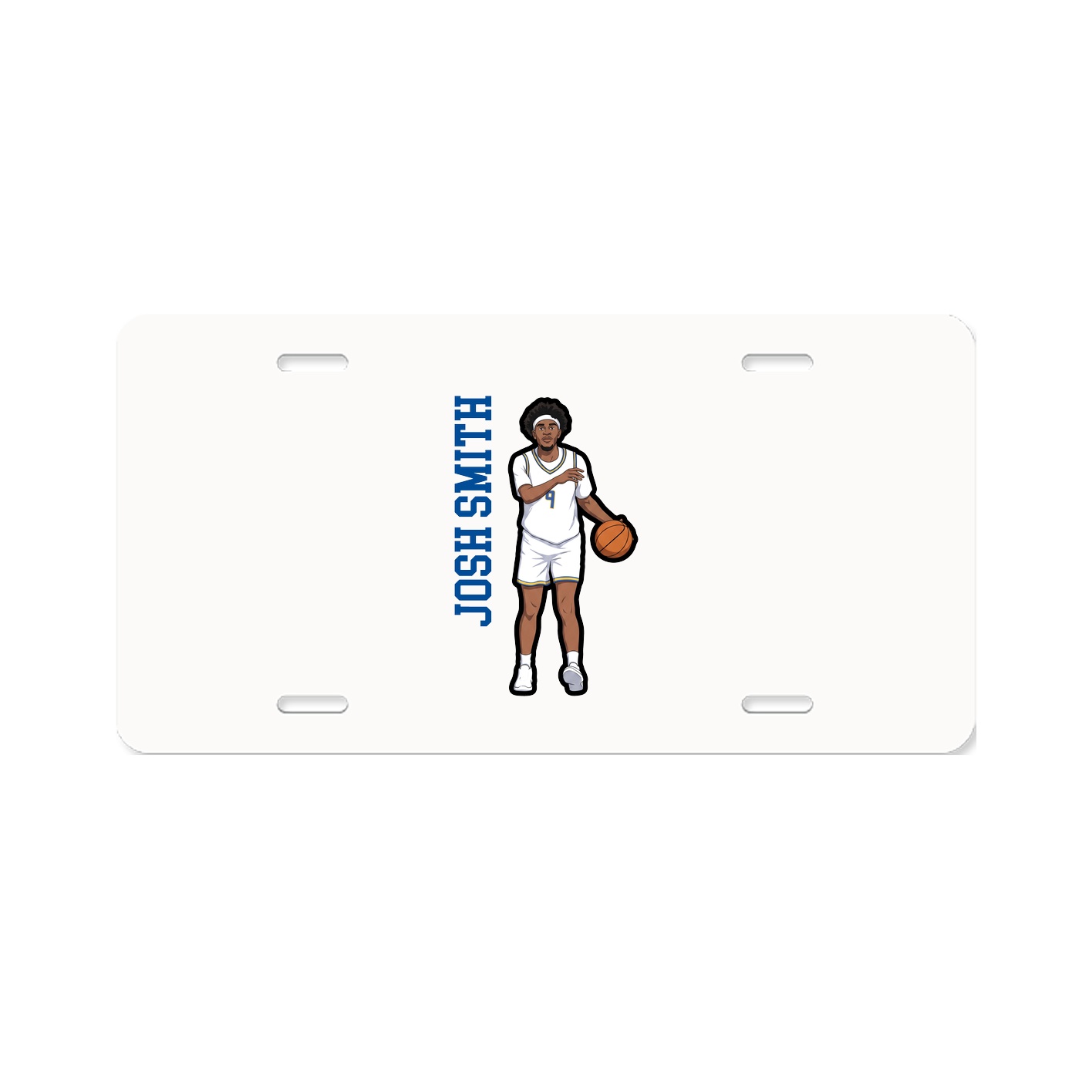 License Plate — Name Vertical in Classic