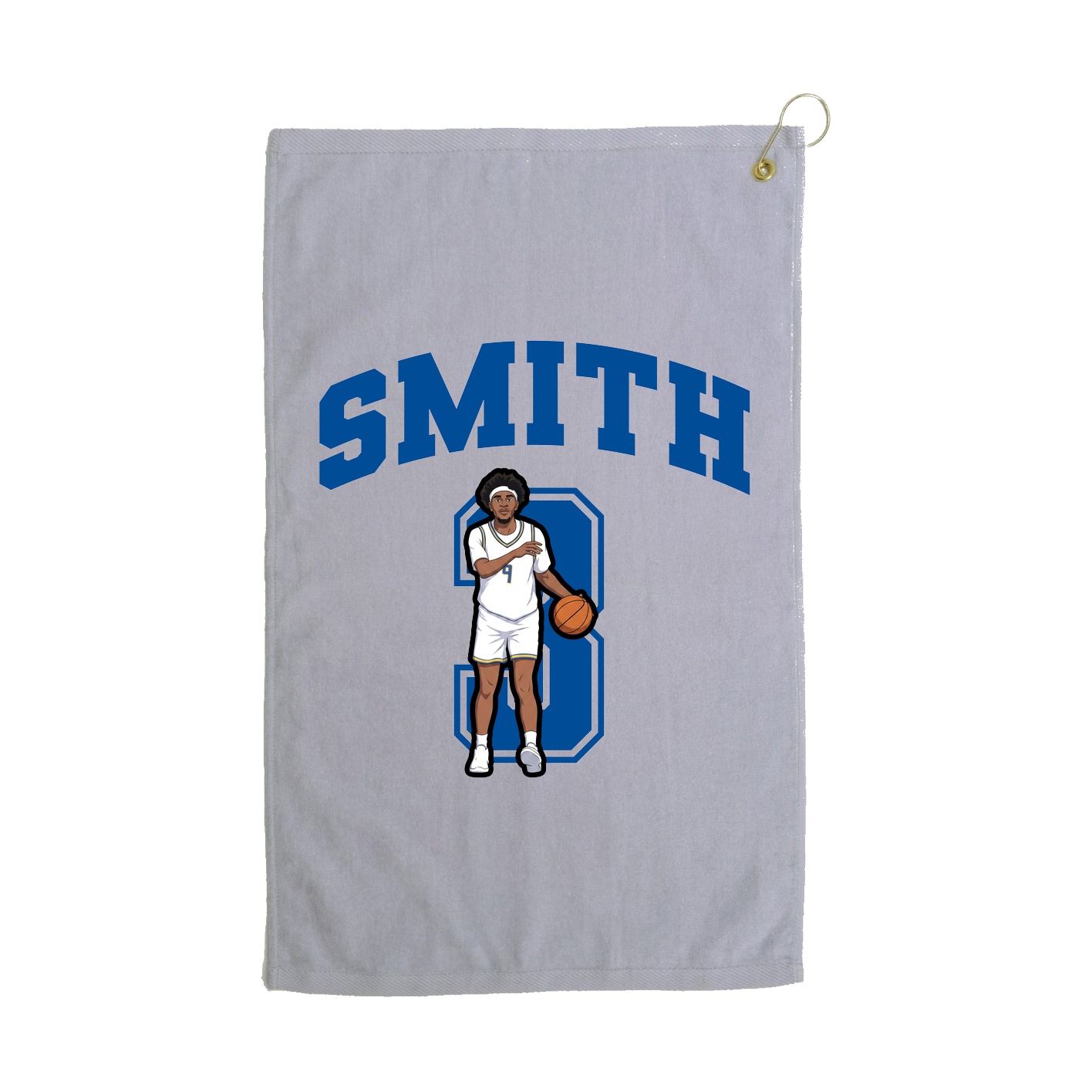 Golf Towel — Number in Grey