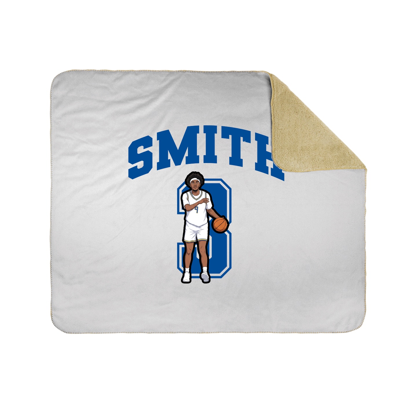 Throw Blanket — Number in White