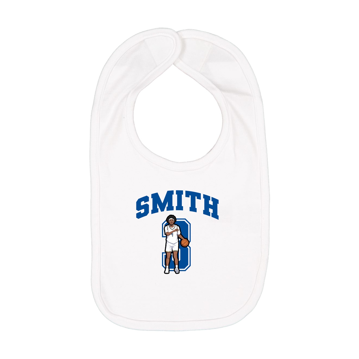 Infant Bib — Number in White