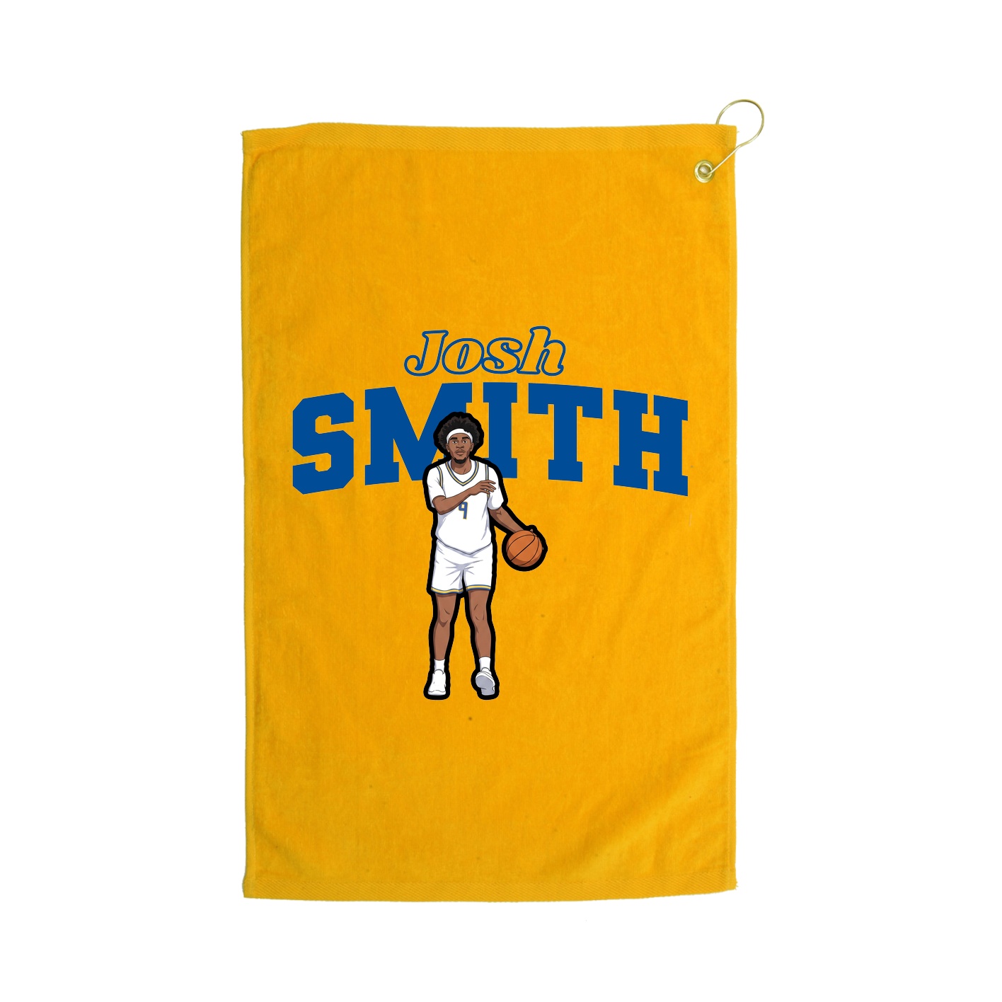 Golf Towel — Name Arch in Gold