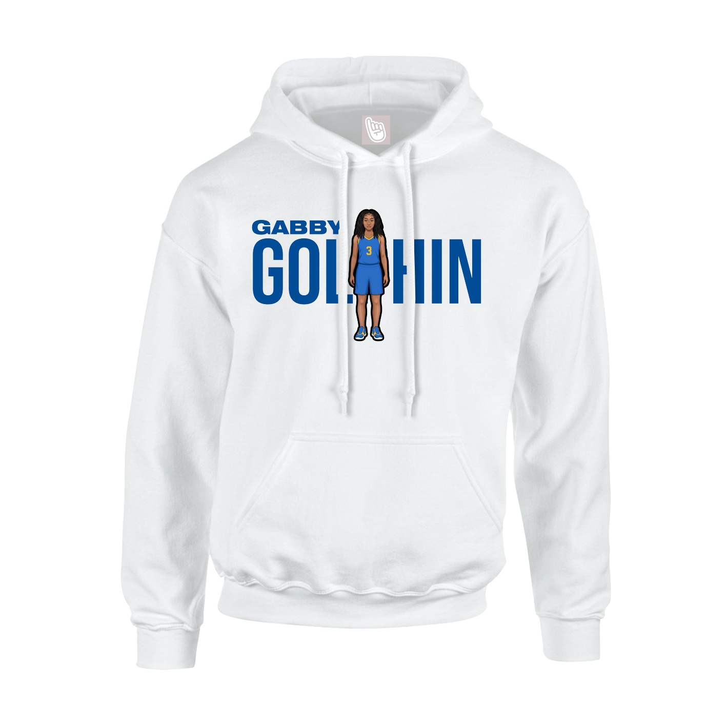 Youth Hoodie — Player Name in White
