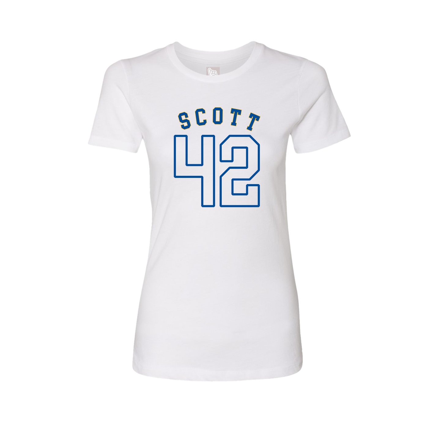 Fitted Women's Tee — Shirsey Arch in White