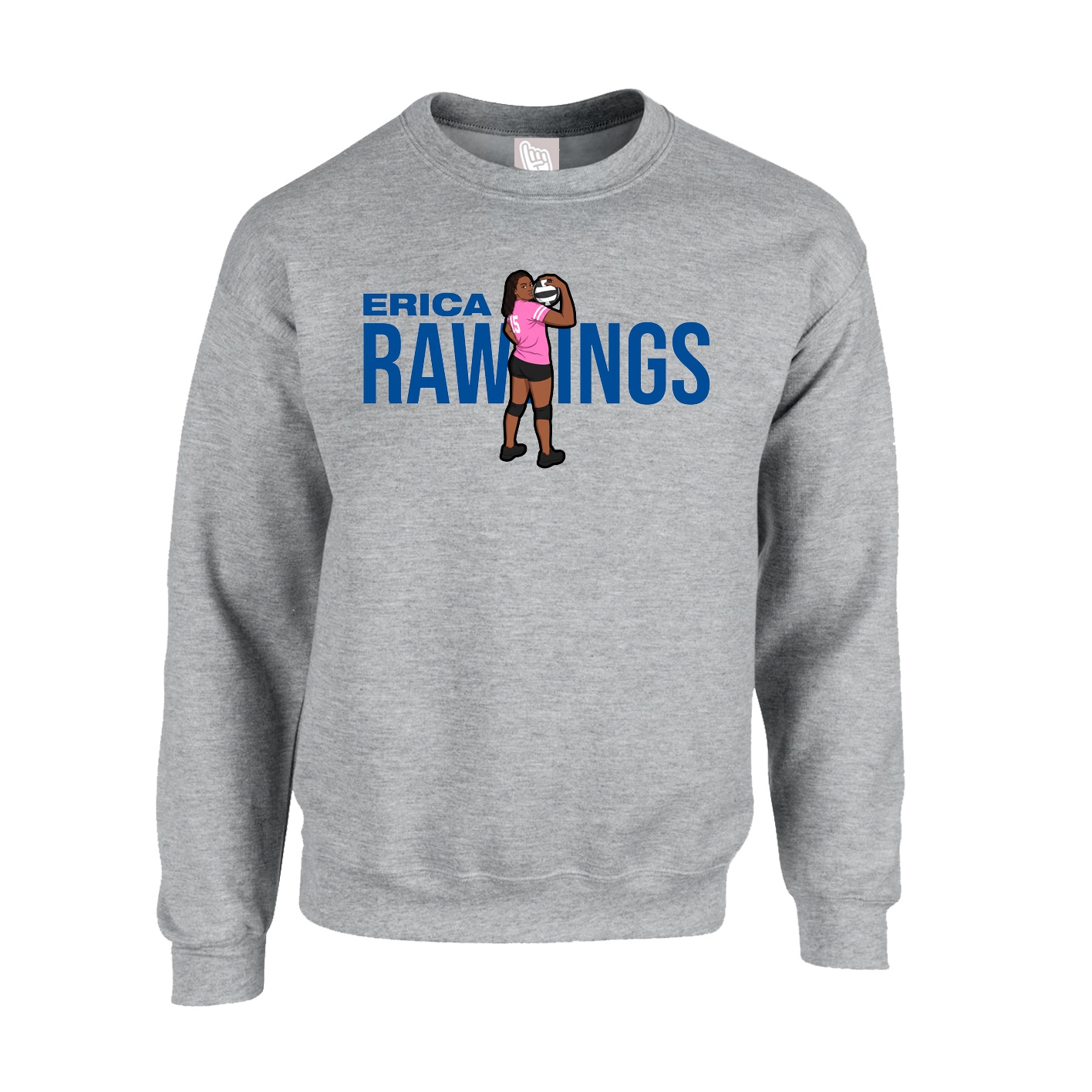 Fleece Crew — Player Name in Grey