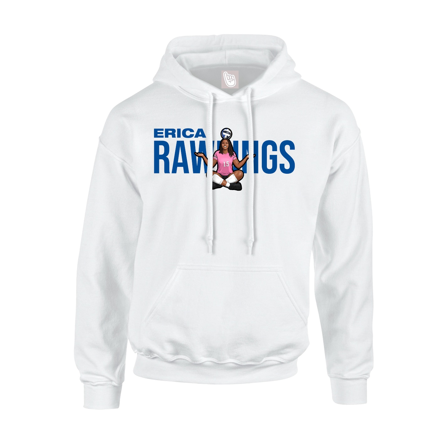 Youth Hoodie — Player Name in White