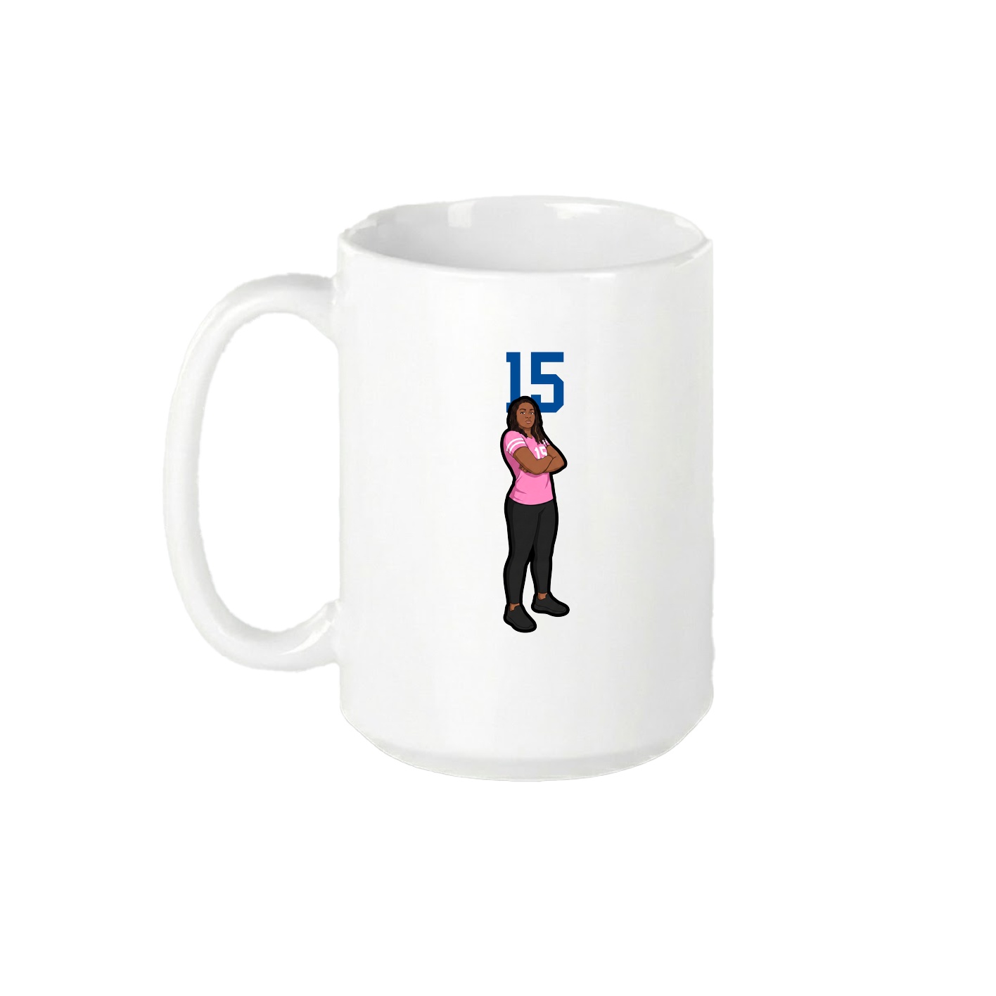 15oz Coffee Mug — Number Top in White