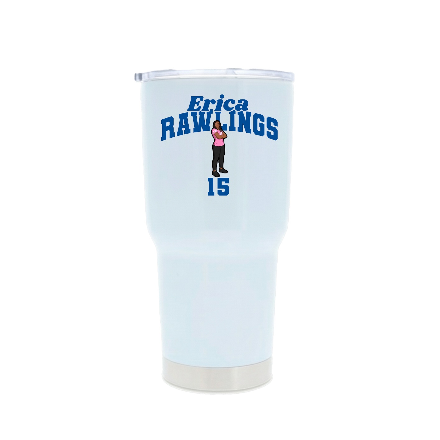 30oz Stainless Steel Tumbler — Signature Arch in White