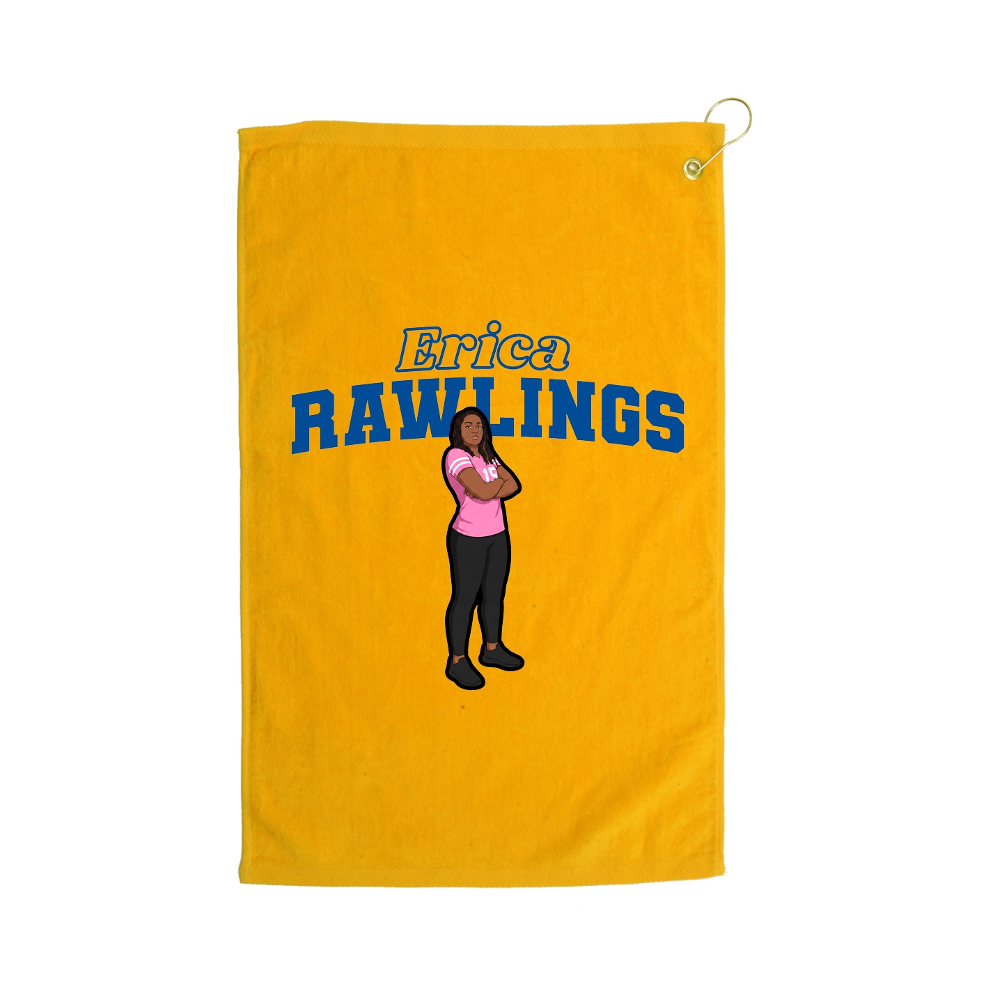 Golf Towel — Name Arch in Gold