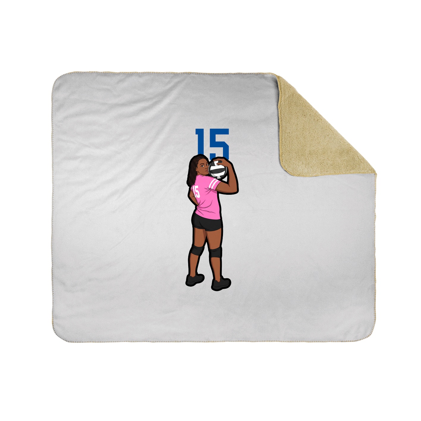 Throw Blanket — Number Top in White