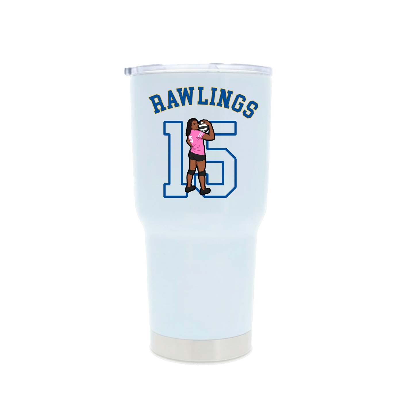 30oz Stainless Steel Tumbler — Shirsey Arch in White