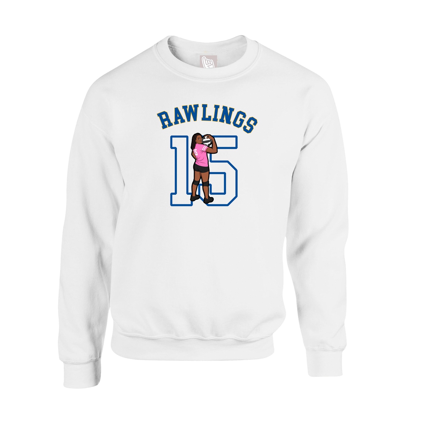 Fleece Crew — Shirsey Arch in White