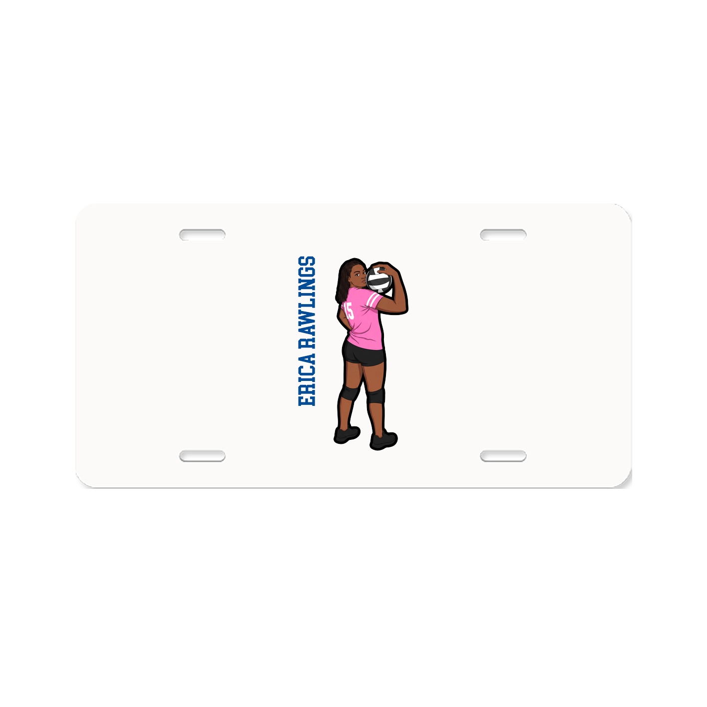 License Plate — Name Vertical in Classic
