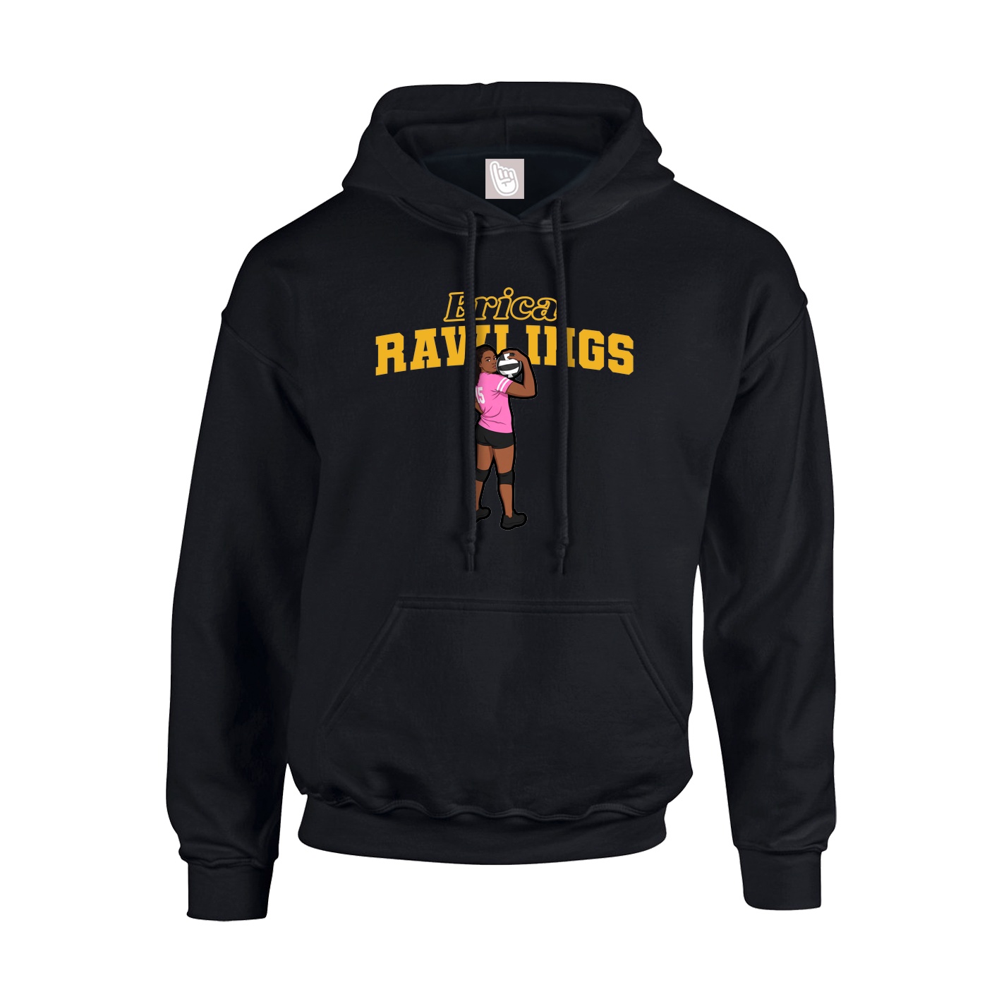 Hoodie — Name Arch in Black