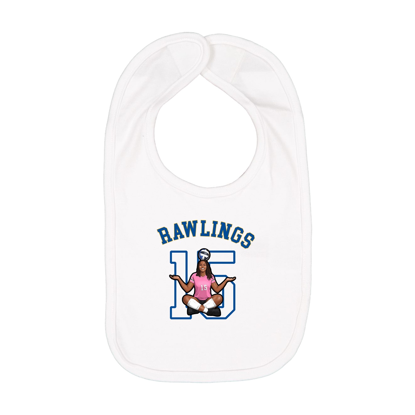 Infant Bib — Shirsey Arch in White