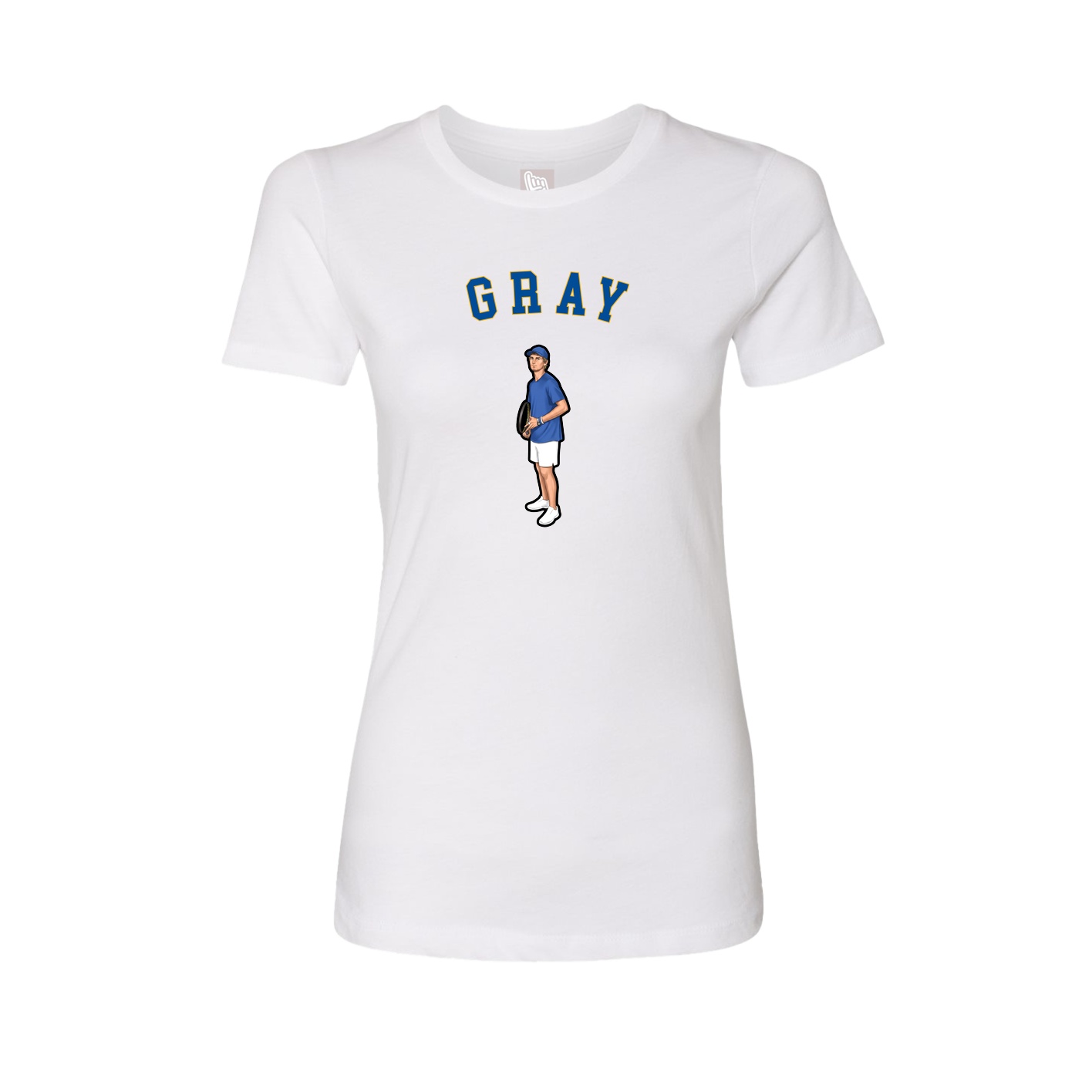 Fitted Women's Tee — Shirsey Arch in White