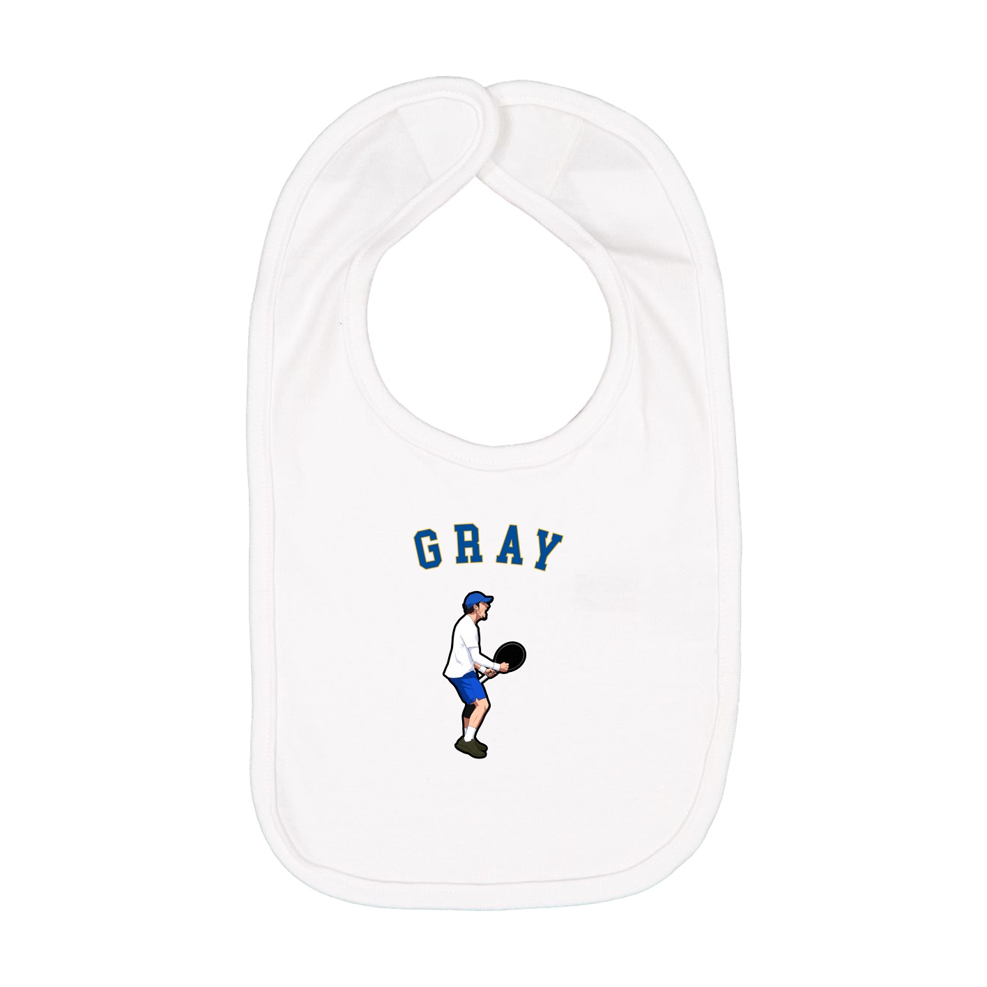 Infant Bib — Shirsey Arch in White