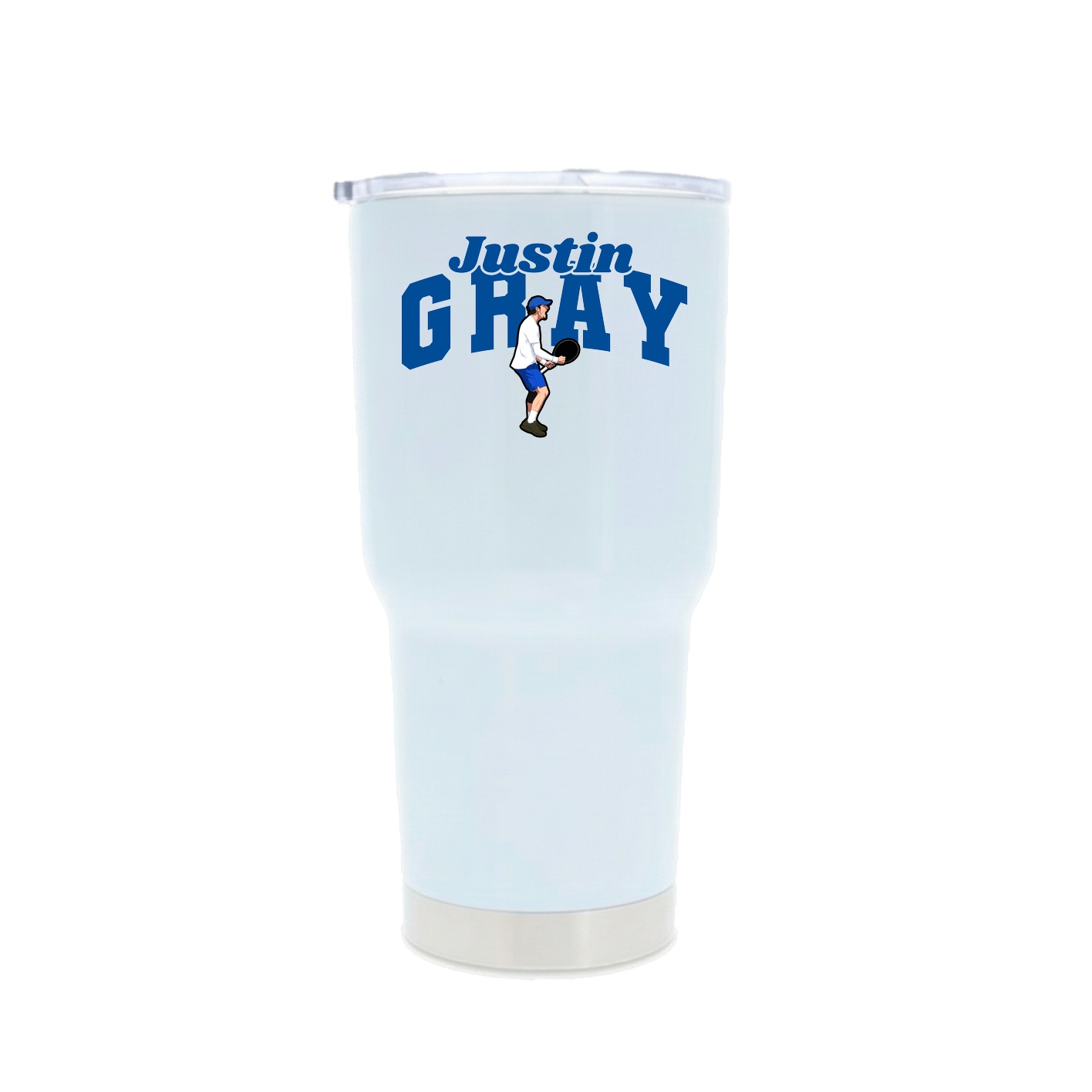 30oz Stainless Steel Tumbler — Signature Arch in White
