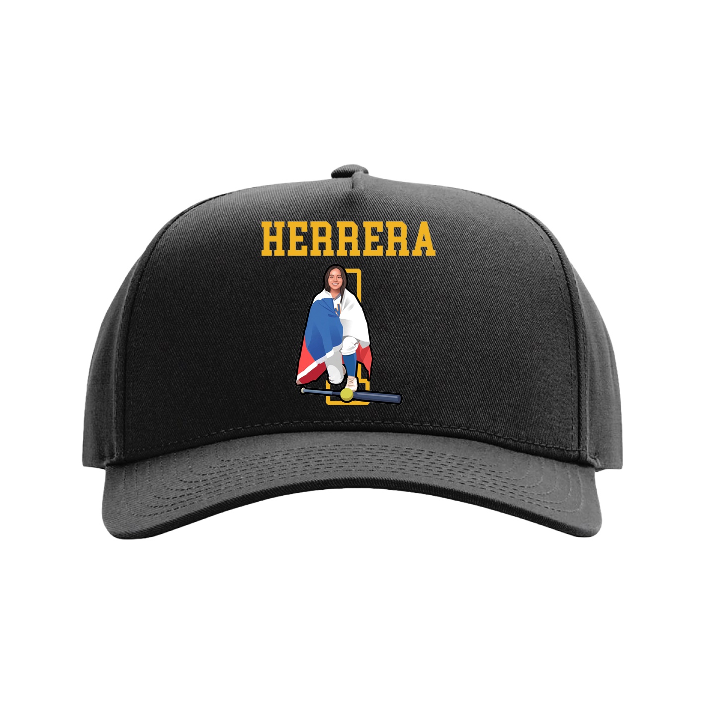 Full Fabric Five-Panel Champ Cap — Shirsey in Black