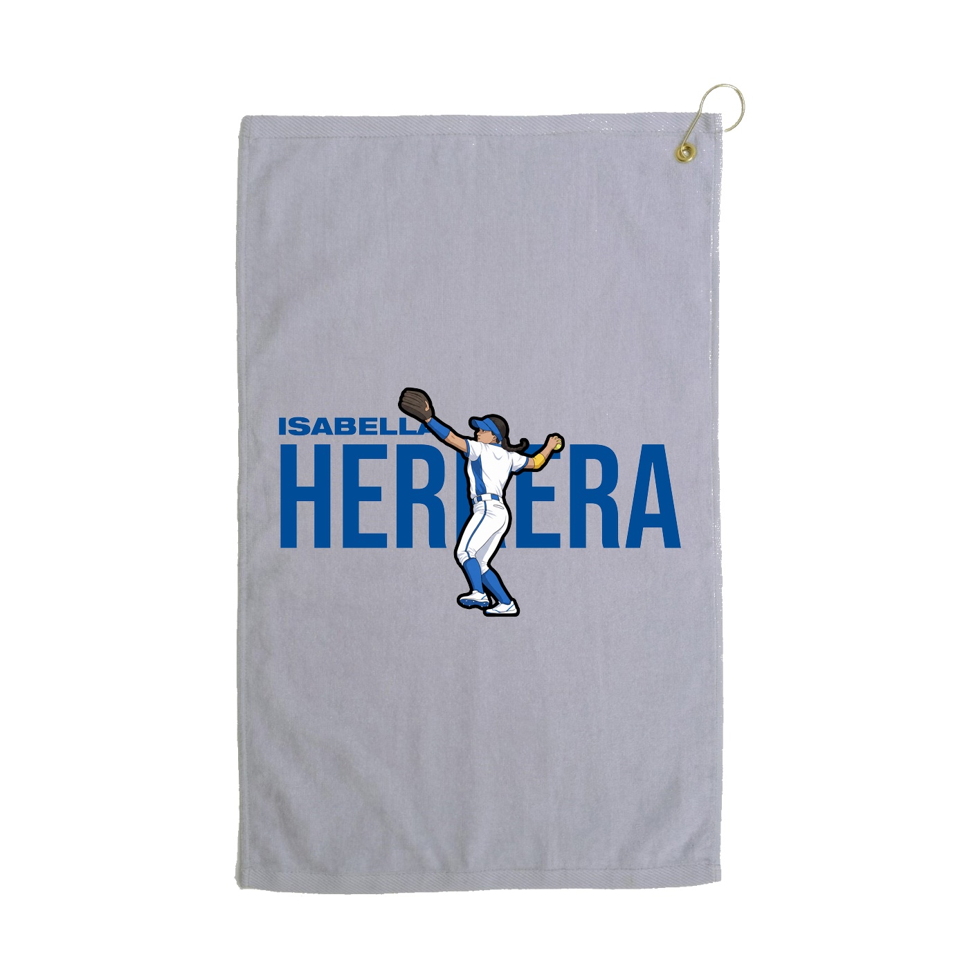 Golf Towel — Player Name in Grey