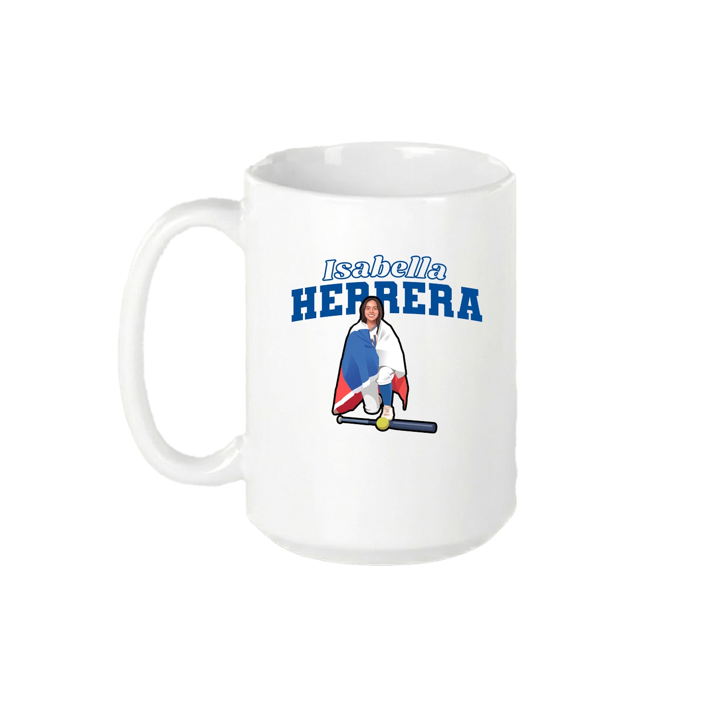 15oz Coffee Mug — Name Arch in White