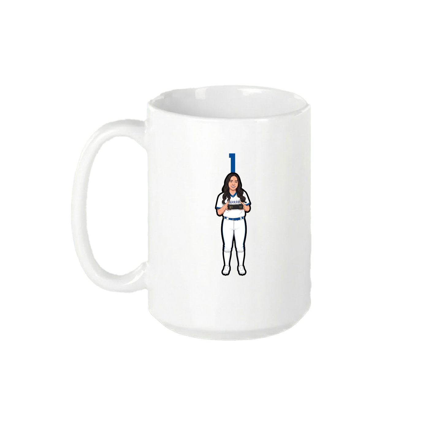 15oz Coffee Mug — Number Top in White