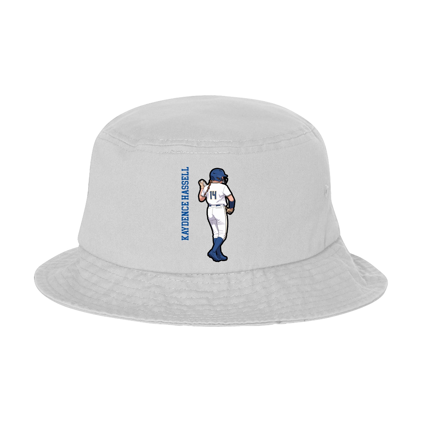 Bucket Cap — Name Vertical in White