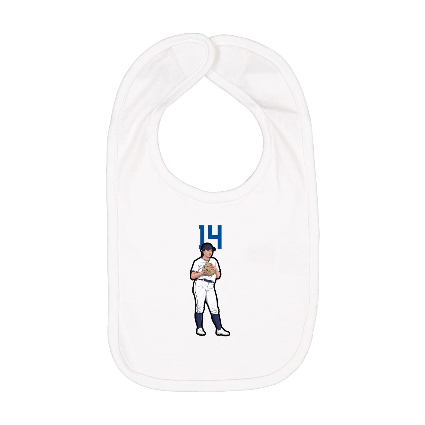 Infant Bib — Number Top in White