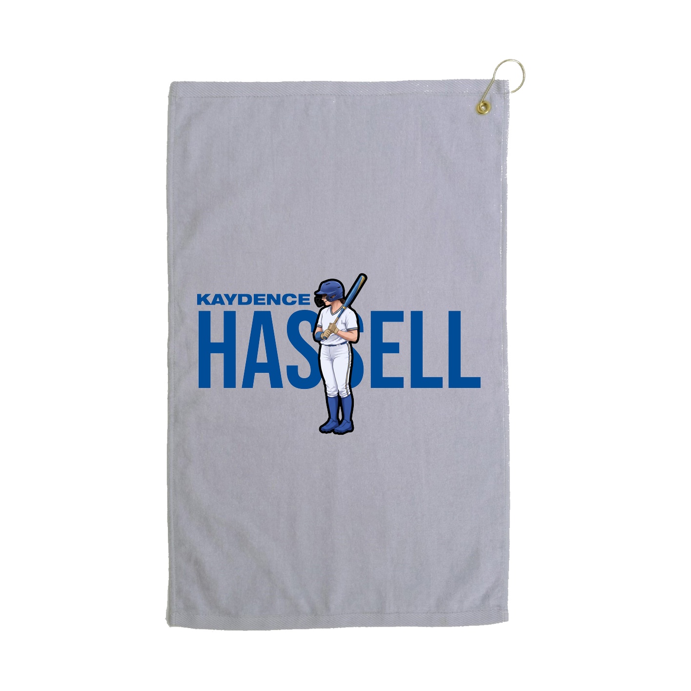 Golf Towel — Player Name in Grey