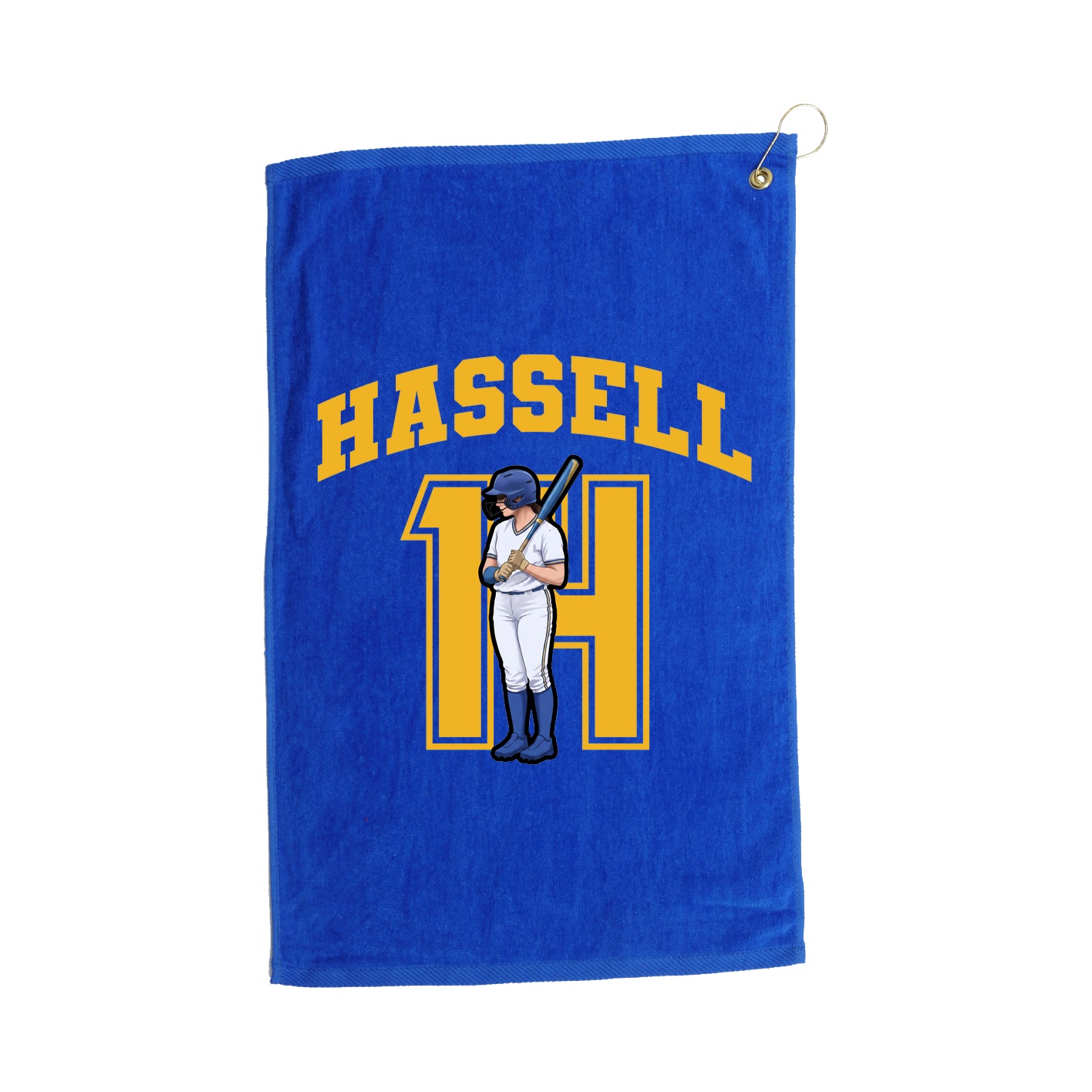 Golf Towel — Number in Royal