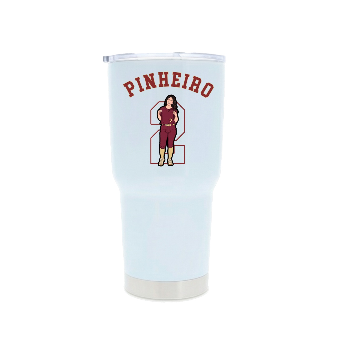 30oz Stainless Steel Tumbler — Shirsey Arch in White