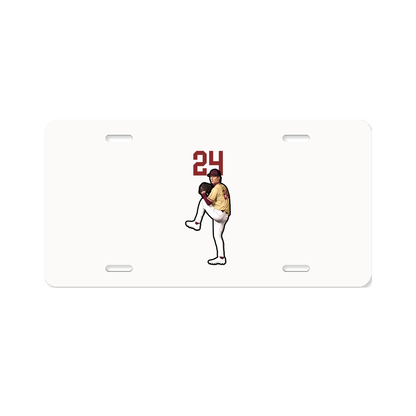 License Plate — Number Top in Classic